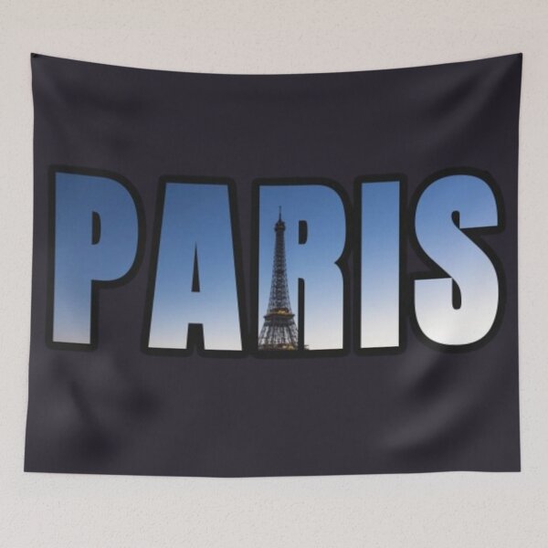 Item preview, Paris Typography Wall Art – Modern Eiffel Tower Cityscape Design designed and sold by Syrupulse.