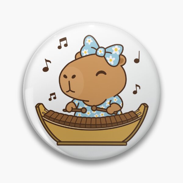 Item preview, Cute Capybara Playing Ranad ek musical instrument designed and sold by holywarter.