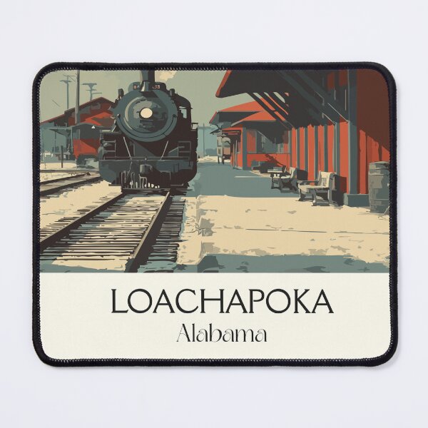 Item preview, Loachapoka Alabama Vintage Steam Train Art Print designed and sold by TuncGK.