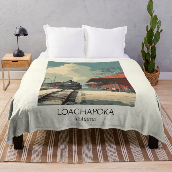 Item preview, Loachapoka Alabama Vintage Steam Train Art Print designed and sold by TuncGK.