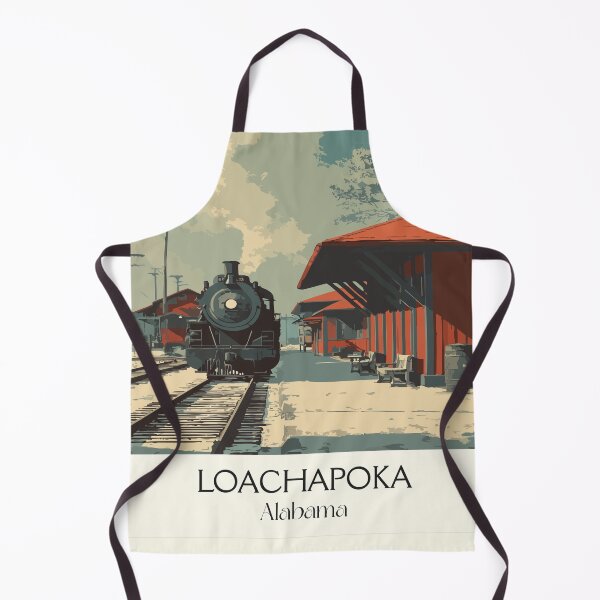 Item preview, Loachapoka Alabama Vintage Steam Train Art Print designed and sold by TuncGK.