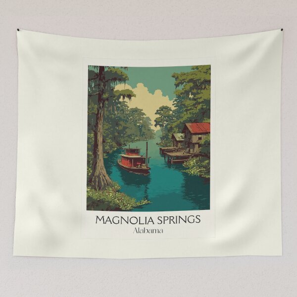 Item preview, Magnolia Springs Alabama River Art Print designed and sold by TuncGK.