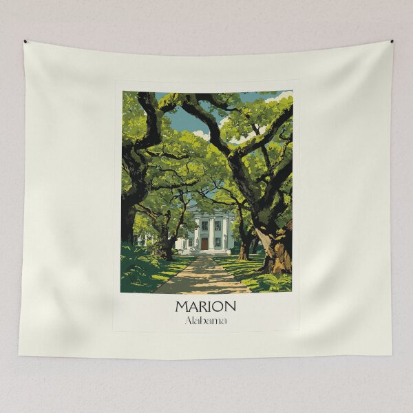Item preview, Marion Alabama Historic College Art Print designed and sold by TuncGK.