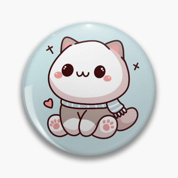 Item preview, Cute Sitting Kitty Cat Wearing A scarf designed and sold by Doodle Moon Studios.
