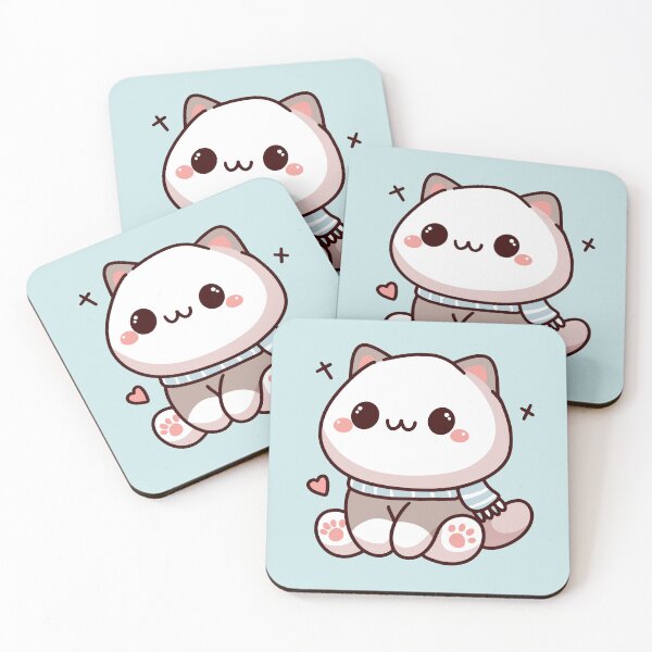 Item preview, Cute Sitting Kitty Cat Wearing A scarf designed and sold by Doodle Moon Studios.