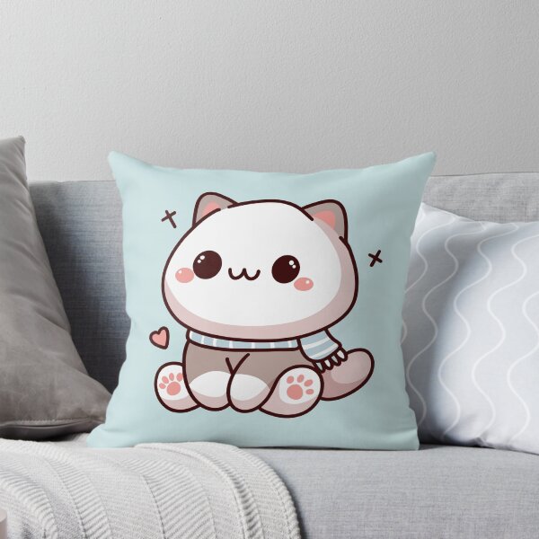 Item preview, Cute Sitting Kitty Cat Wearing A scarf designed and sold by Doodle Moon Studios.