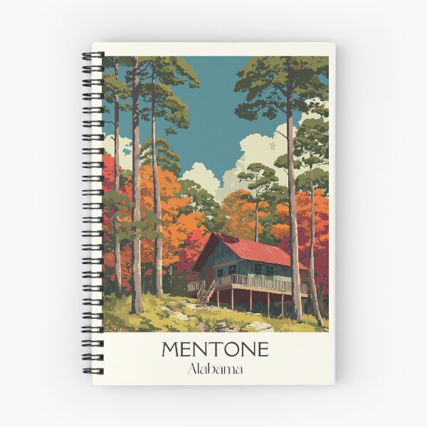 Item preview, Mentone Alabama Autumn Cabin Art Print designed and sold by TuncGK.