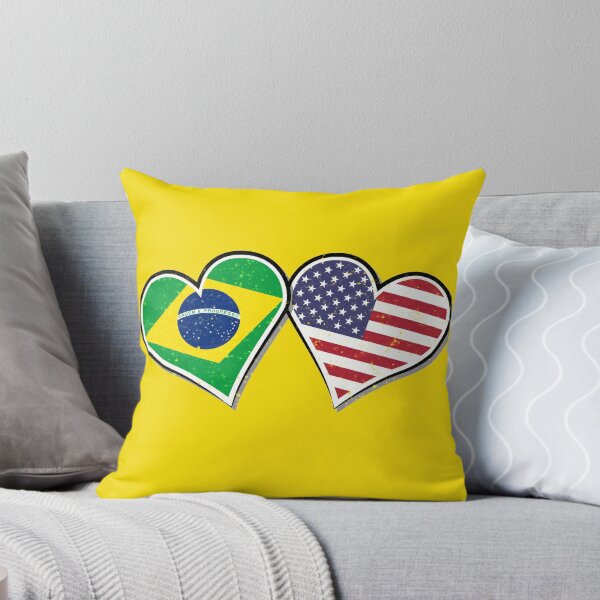 Item preview, Brazil USA Flag Shirt Family Brazilian American Heart TShirt    designed and sold by screenworks.