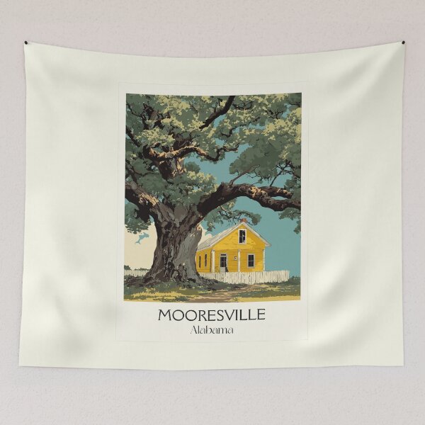 Item preview, Mooresville Alabama Historic Town Art Print designed and sold by TuncGK.