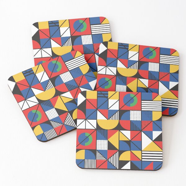 Item preview, Modern Geometric Pattern Pop-Art Neoplasticism | Abstract Design Bold Primary Colors Mondrian Bauhaus Style designed and sold by DibuHumor.