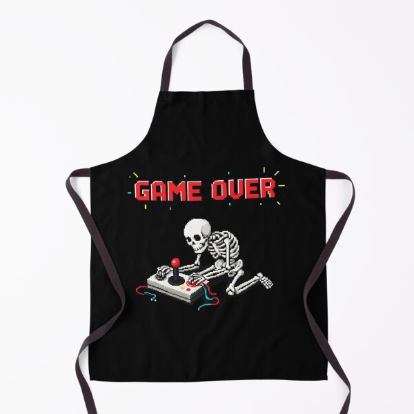 Item preview, 8-Bit Game Over - Funny Skeleton & Arcade Joystic designed and sold by Dakson Design - Fantasy Art.