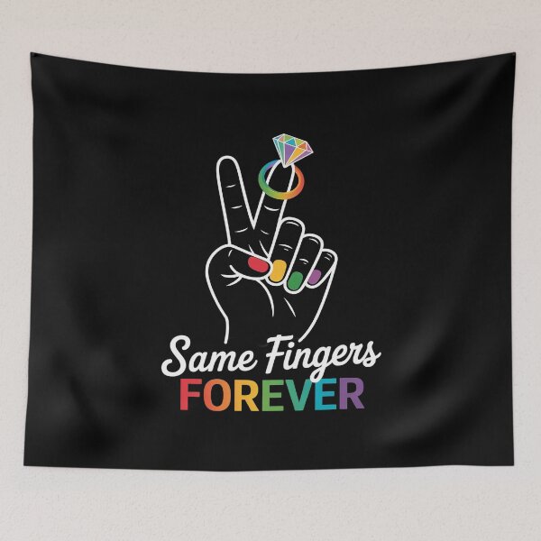 Item preview, Same Fingers Forever Lesbian Wedding 2024 Lesbian LGBT  designed and sold by BeetleMalon.