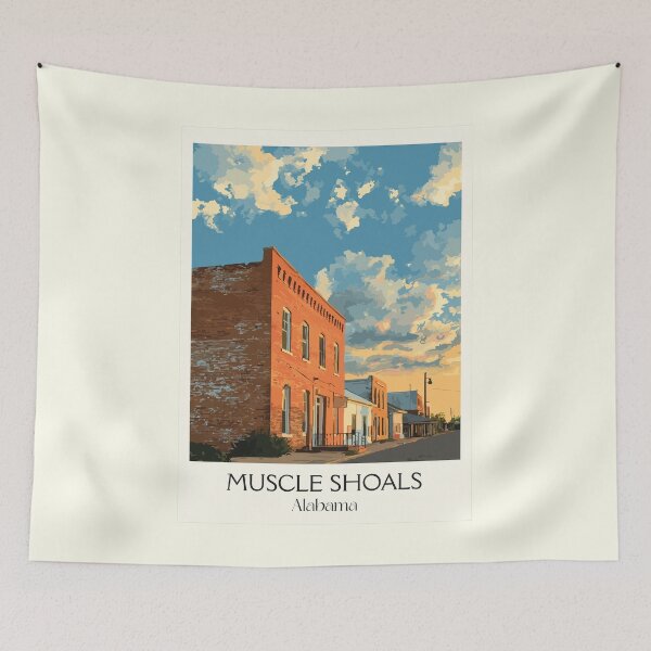 Item preview, Muscle Shoals Alabama Music History Art Print designed and sold by TuncGK.