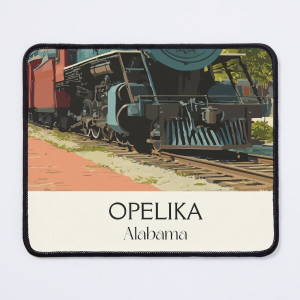 Item preview, Opelika Alabama Historic Train Art Print designed and sold by TuncGK.