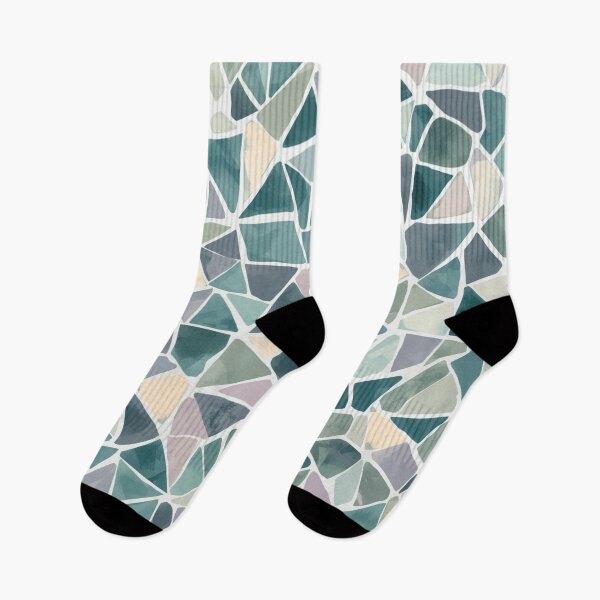 Item preview, Abstract Mosaic Tile Pattern | Teal & Pastel Geometric Design designed and sold by Zen Mosaic.