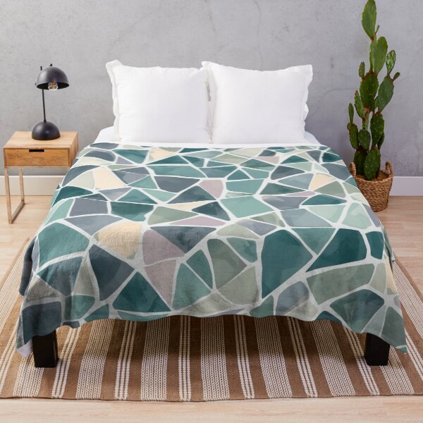 Item preview, Abstract Mosaic Tile Pattern | Teal & Pastel Geometric Design designed and sold by Zen Mosaic.