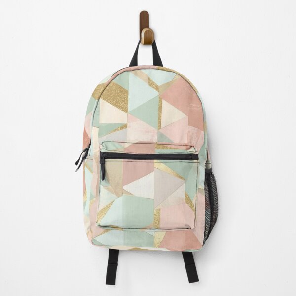 Item preview, Pastel Geometric Mosaic | Blush Pink Mint Gold Pattern | Abstract Aesthetic designed and sold by Zen Mosaic.