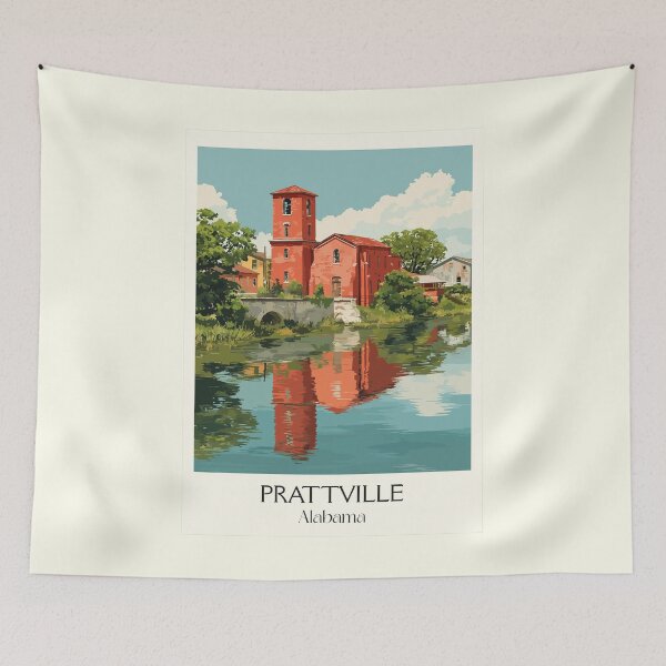 Item preview, Prattville Alabama Historic Mill Art Print designed and sold by TuncGK.