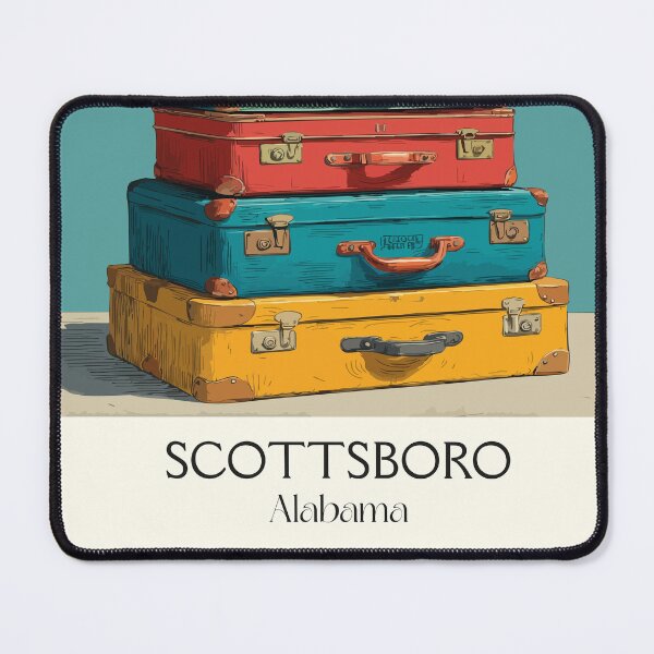 Item preview, Scottsboro Alabama Luggage Art Print designed and sold by TuncGK.