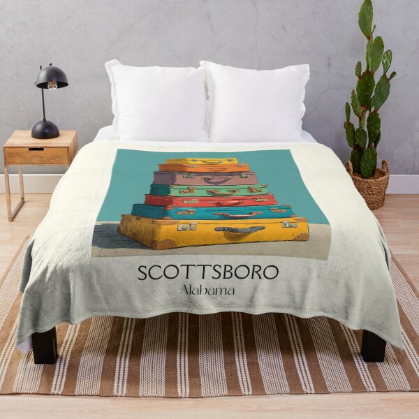 Item preview, Scottsboro Alabama Luggage Art Print designed and sold by TuncGK.