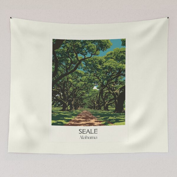 Item preview, Seale Alabama Avenue of Oaks Art Print designed and sold by TuncGK.