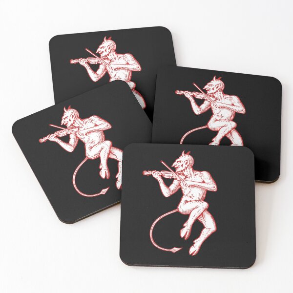Item preview, Fiddler Devil Woodcut - White designed and sold by Eversole Design Co..
