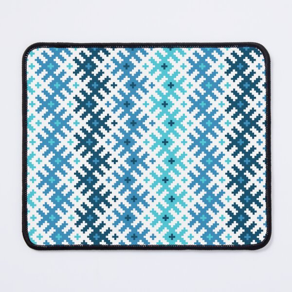 Item preview, Blue Pixel Geometric Pattern Art designed and sold by Agni Designs.