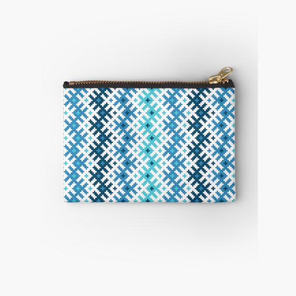 Item preview, Blue Pixel Geometric Pattern Art designed and sold by Agni Designs.