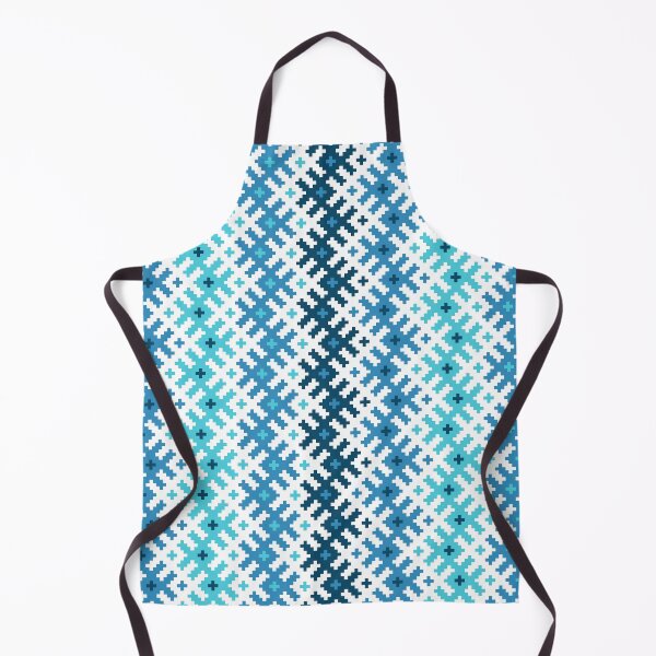 Item preview, Blue Pixel Geometric Pattern Art designed and sold by Agni Designs.