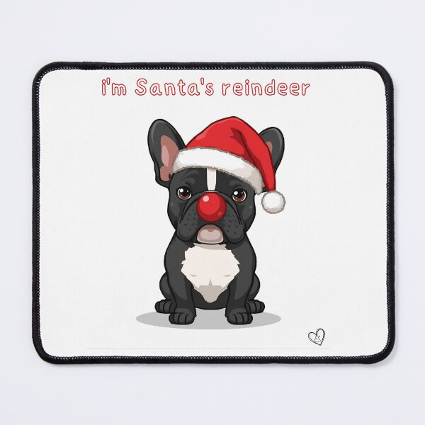 Item preview, Cute French Bulldog – Santa’s Reindeer Christmas Design designed and sold by eslovable.