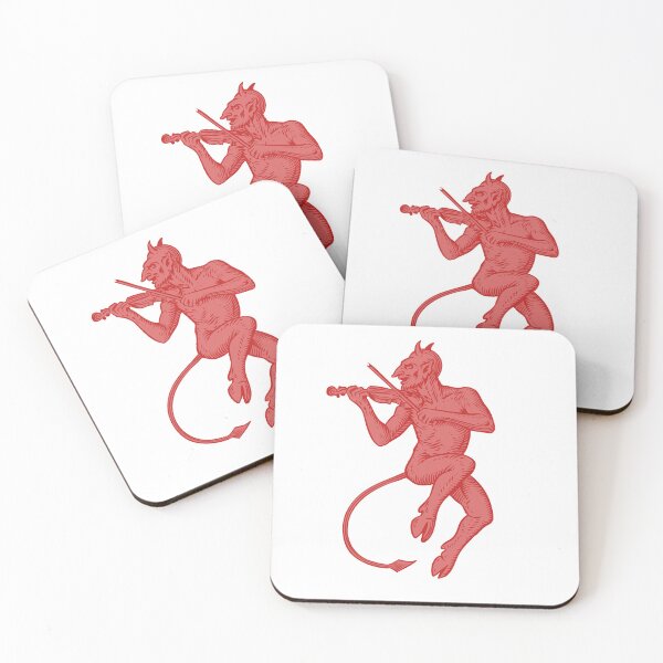 Item preview, Fiddler Devil Woodcut - Red designed and sold by Eversole Design Co..