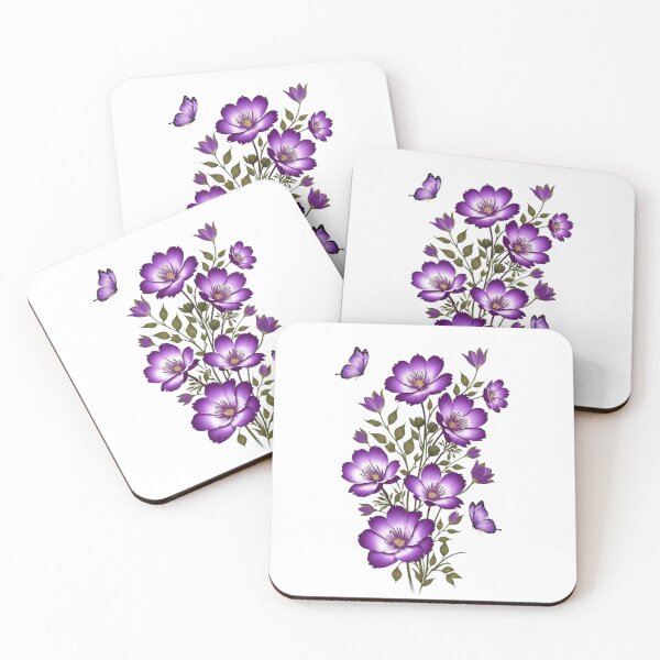 Item preview, Beautiful Purple Flowers and Butterflies designed and sold by CHRIST5000.