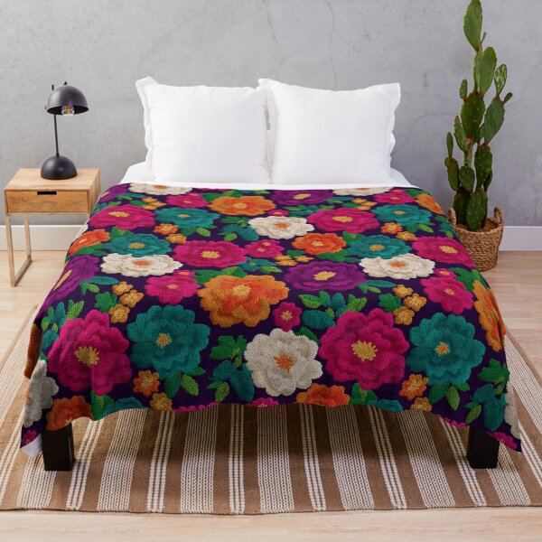 Item preview, Classic Flourishing Floral Embroidered Print For Garden Party designed and sold by RoyalStarsPatts.
