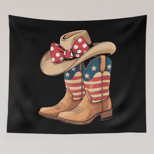 Item preview, Western Cowboy Cowgirl American Flag 4th Of July designed and sold by Sea4Adventures.