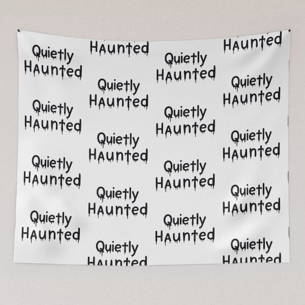 Item preview, Quietly Haunted Aesthetic Sticker – Minimal Spooky Halloween Quote Design designed and sold by SassyArtist9006.