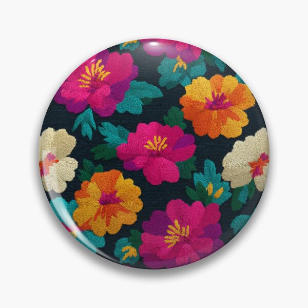 Item preview, Unique Wild Floral Embroidered Print For Holiday Surprise designed and sold by RoyalStarsPatts.