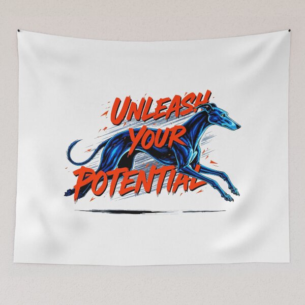 Item preview, Unleash Your Potential Energetic greyhound mid-stride  designed and sold by Tong4130.