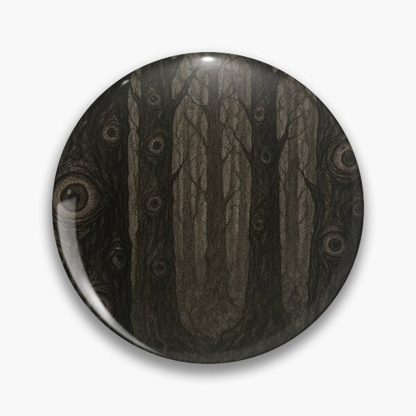 Item preview, Eyes of the Forest – Dark Grungy Horror Forest Illustration designed and sold by Kindly Dead.