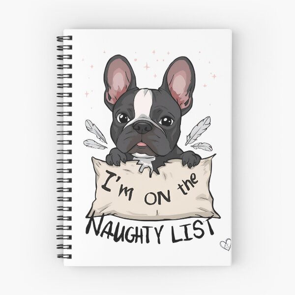 Item preview, French Bulldog Christmas Naughty List designed and sold by eslovable.