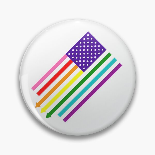 Item preview, Pro-Democracy USA Flag - Pride Colors designed and sold by wolvesod.
