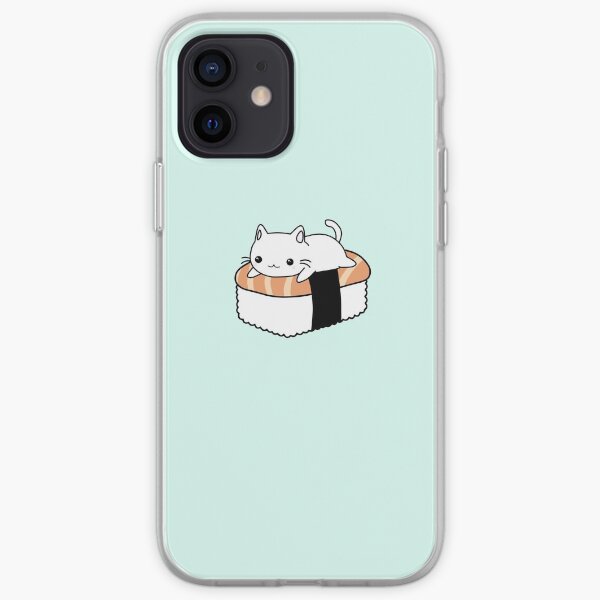 Kawaii Cute Sushi Cat Pattern iPhone Soft Case