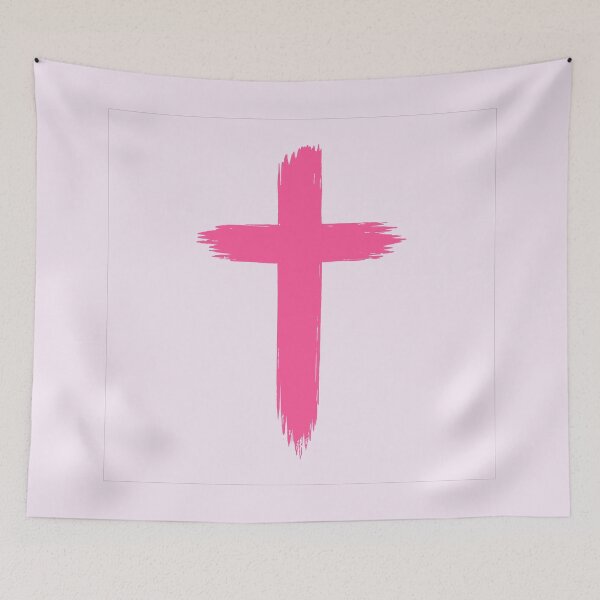 Item preview, Pink Distressed Cross designed and sold by Jeallan Designs.