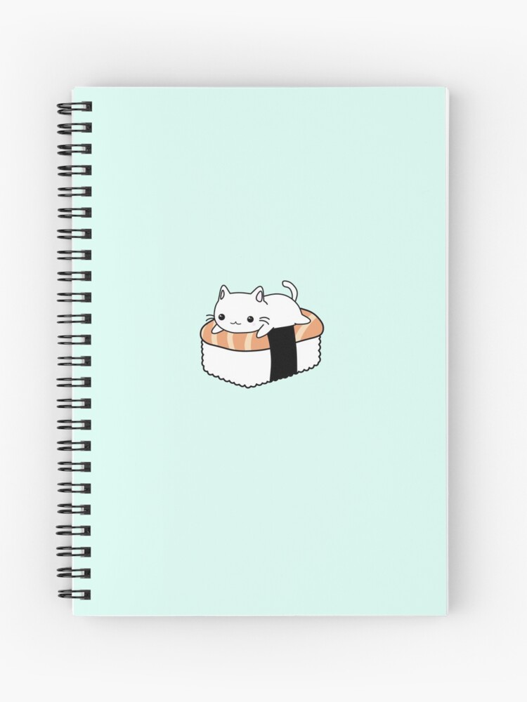Cahier à spirale for Sale avec l'œuvre « Kawaii mignon chat modèle