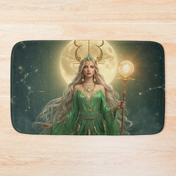 Item preview, Emerald Celestial Goddess – Fantasy Moonlight Queen of Stars and Constellations designed and sold by MissSaylor.