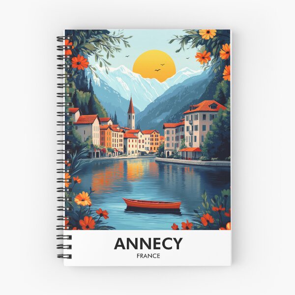 Artikelvorschau, Annecy Frankreich Retro Reisedruck entworfen und verkauft von HomeLivingCo.