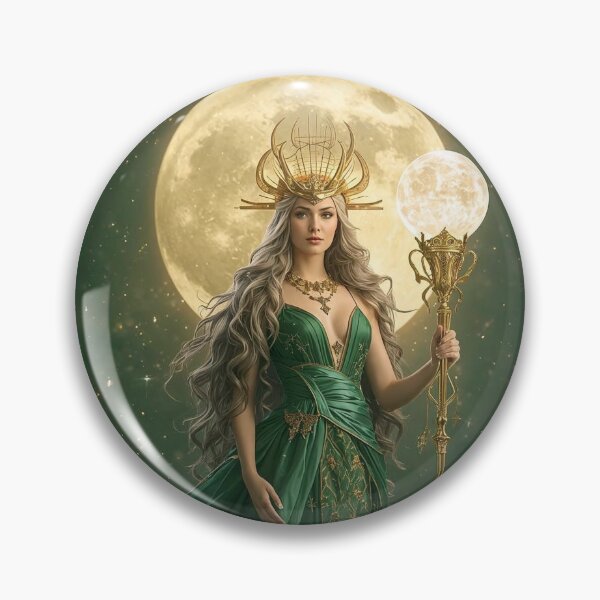 Item preview, Moonlit Emerald Goddess – Celestial Fantasy Queen of Light and Stars designed and sold by MissSaylor.