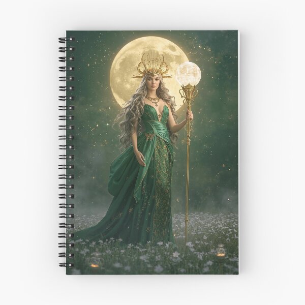Item preview, Moonlit Emerald Goddess – Celestial Fantasy Queen of Light and Stars designed and sold by MissSaylor.