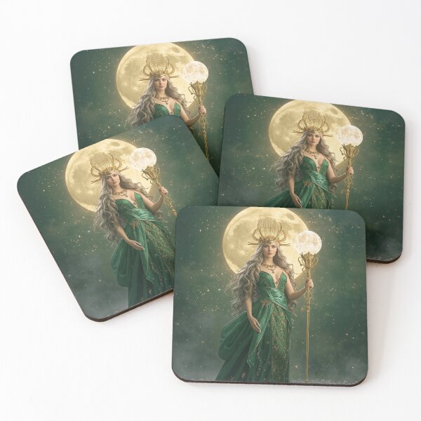 Item preview, Moonlit Emerald Goddess – Celestial Fantasy Queen of Light and Stars designed and sold by MissSaylor.