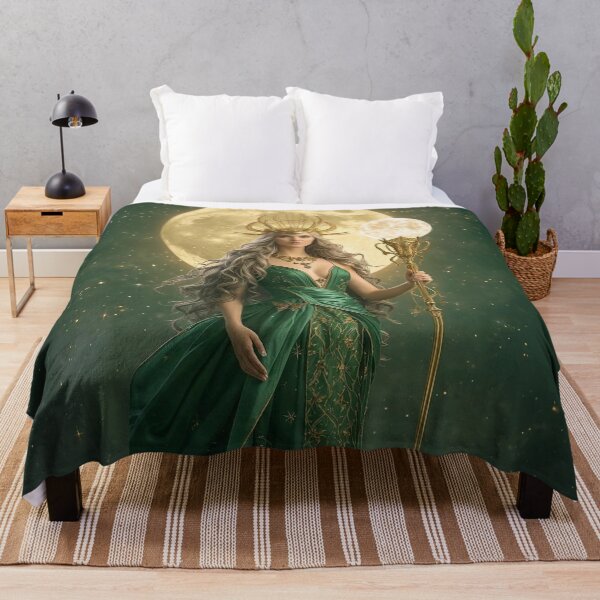 Item preview, Moonlit Emerald Goddess – Celestial Fantasy Queen of Light and Stars designed and sold by MissSaylor.