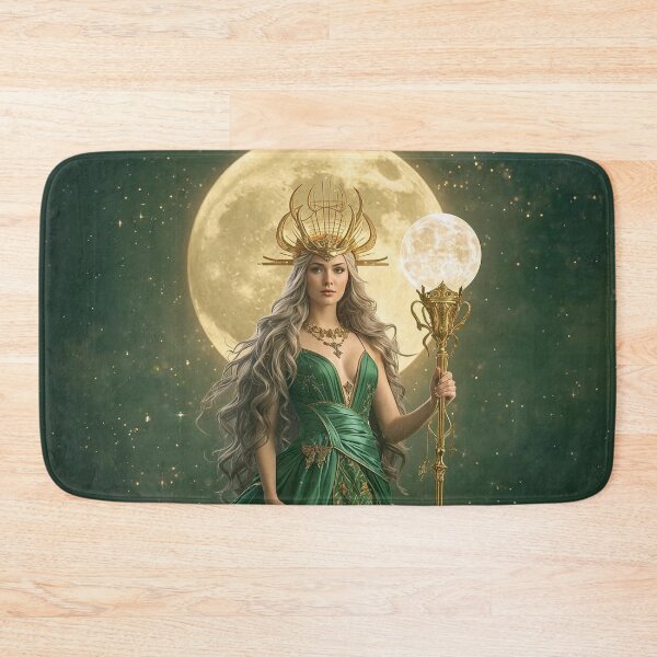 Item preview, Moonlit Emerald Goddess – Celestial Fantasy Queen of Light and Stars designed and sold by MissSaylor.